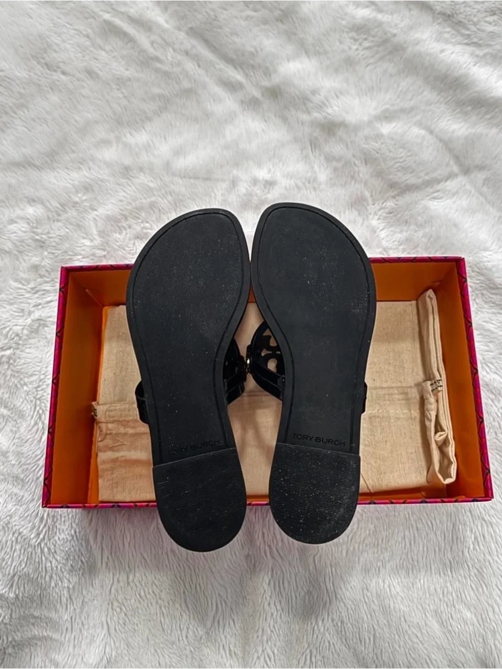 Tory Burch Perfect Black Miller Patent Leather Sandals